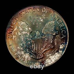 1993 1 oz Silver American Eagle PQ Rainbow Toning BU SKU-E3459