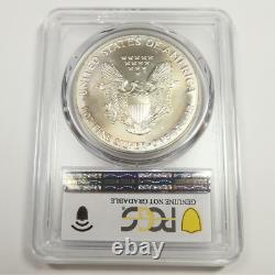 1993 PCGS UNC Detail TONED 1 oz Silver American Eagle SAE $1 US Coin #51918A