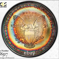 1994 ASE American Silver Eagle $1 PCGS MS66 BEST OF THE BEST PCI Rainbow Toning