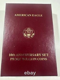 1995 American Eagle 10th Anniversary Set Proof Bullion Coins