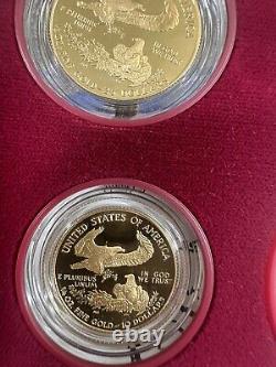 1995 American Eagle 10th Anniversary Set Proof Bullion Coins