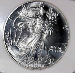 1995 Silver Eagle Flawless Gem BU + Frosty White Business Strike Near PL