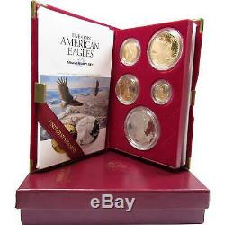1995 W American Eagle 10th Anniversary Gold & Silver Proof Set with box & COA