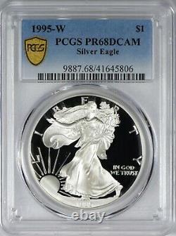 1995 W American Silver Eagle PCGS PR68 Deep Cameo Blast White