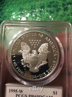 1995-W PCGS PR69 DCAM Silver Eagle - Signed by John Mercanti KING of EAGLES