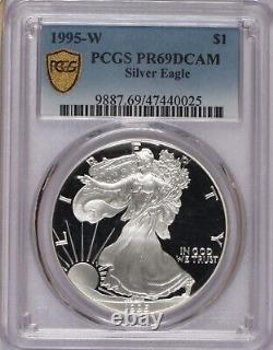 1995-W Silver Eagle $1 PCGS PR69 Deep Cameo