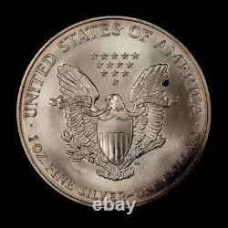 1996 1 oz Silver American Eagle PQ Rainbow Target Toning BU Key Date E3460