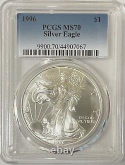 1996 American Silver Eagle Dollar PCGS MS70