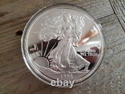 1996 GIANT HALF POUND SILVER EAGLE 8 Troy Ounces 8 oz ASE. 999 Silver Eagle