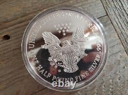 1996 GIANT HALF POUND SILVER EAGLE 8 Troy Ounces 8 oz ASE. 999 Silver Eagle