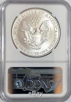 1996 Ngc Ms70 Silver American Eagle Mint State 1 Oz. 999 Fine Bullion