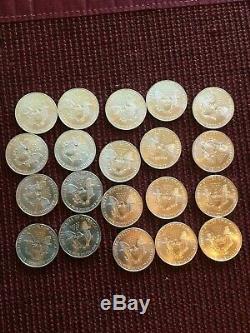 1996 Silver Eagles Roll of 20 Unsearched BU GEM Key Date