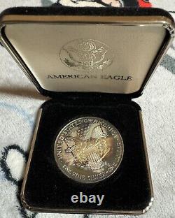 1997 American Silver Eagle Dollar 1 Oz 999 Silver Coin, TONING at It's Best