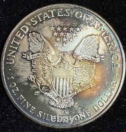 1997 American Silver Eagle Dollar 1 Oz 999 Silver Coin, TONING at It's Best