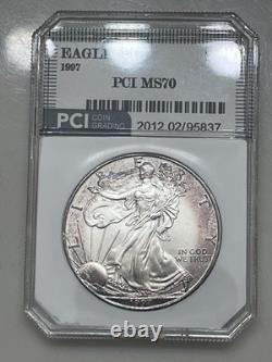 1997 Silver Eagle PCI Graded Cool Purple Toning (M$70)