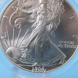 1998 1oz Silver American Eagle Dollar PCGS MS 70 some spots of tonning back