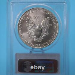 1998 1oz Silver American Eagle Dollar PCGS MS 70 some spots of tonning back