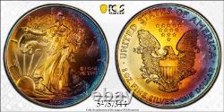 1998 American Silver Eagle Ase Pcgs Unc Detail Qc Gorgeous Toned Trueview
