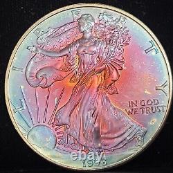 1998 Colorful Natural Toned American Silver Eagle ASE