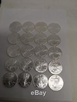 1998 Silver American Eagle 1 Oz Bullion Coins Roll Of 20