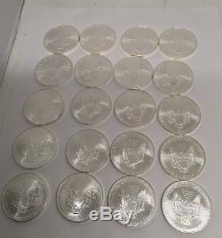 1998 Silver American Eagle 1 Oz Bullion Coins Roll Of 20