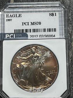 1998 Silver American Eagle Coin BU Rainbow Monster Toned 1 Oz US $1 Uncirculated