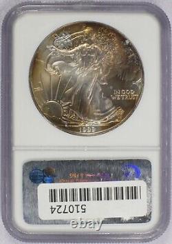 1999 $1 American Eagle Silver Dollar NGC MS 68 Monster Toned