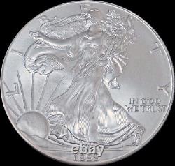 1999 1 oz Silver American Eagle Brilliant Uncirculated In Slab