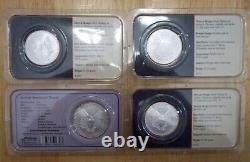 1-2000 & 3-2001 $1 American Silver Eagle Dollars