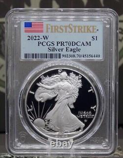 1-2022 American Silver Eagle Dollar Proof Coin PCGS PR70 Flawless