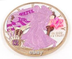 1 Oz Silver Coin 2019 American Eagle $1 Jewish Mazel Tov Bat Mitzvah Opal Stone