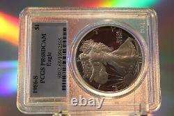 1st Year 1986 S Silver Eagle Pcgs Pf 68 Dcam! Re-grade! Mint++ Wowundergraded