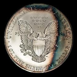 2000 1 oz Silver American Eagle PQ Rainbow Pattern Toning BU SKU-E3435