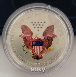 2000 American Silver Eagle Colorized (Both Sides) 1 oz. 999 Silver Coin withBox