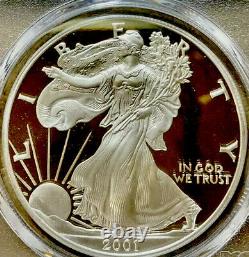 2001 W Pop 16 Proof Silver Eagle Pcgs Pr70 Mercanti Variety 687 # Ner Stock, Ksh
