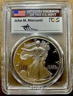 2001 W Silver Eagle Proof Mercanti Pop 16 Pr70 Rare Variety # Nea