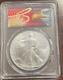 2002 $1 AMERICAN SILVER EAGLE PCGS MS70 THOMAS CLEVELAND SIGNED Eagle LABEL