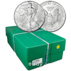 2002 American Silver Eagle 1 oz $1 BU Sealed 500 Coin Monster Box