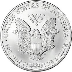 2002 American Silver Eagle 1 oz $1 BU Sealed 500 Coin Monster Box