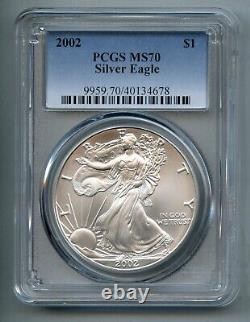 2002 American Silver Eagle Dollar PCGS MS 70