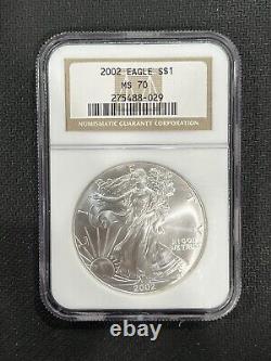 2002 American Silver Eagle NGC MS70