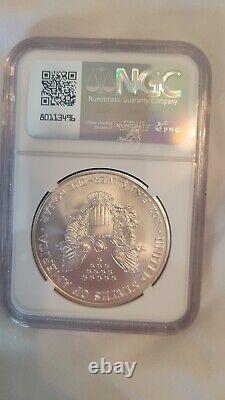 2002 Ngc Ms69 Early Production Silver Eagle Struck 2001 From Us Mint Sealed Box