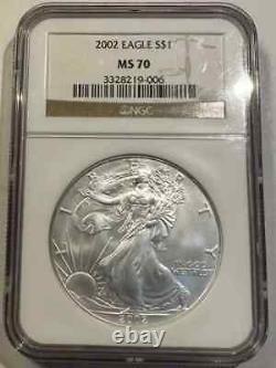 2002 Silver Eagles NGC MS-70