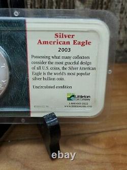 2003 American Silver Eagle in Littleton Coin Company Display