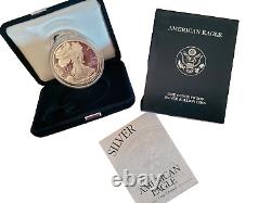 2003-W American Eagle 1 Ounce Proof Silver Bullion Coin in box and COA