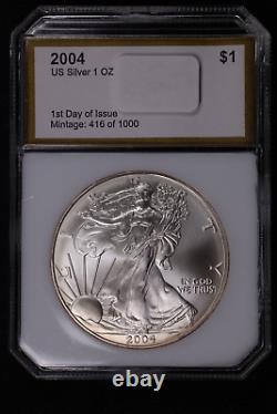2004 $1 American Silver Eagle PCI Uncirculated FIRST DAY
