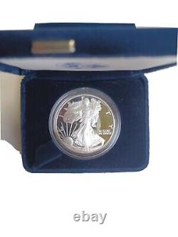 2004 W 2005 W $1 Silver Eagle Proofs 1 Ounce deep cameos highly reflective boxed