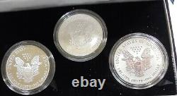 2006 20th Anniversary American Silver Eagle Dollar 3 Coin SET. 999 Fine Silver