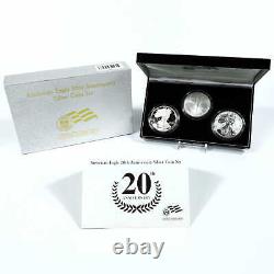 2006 American Eagle 20th Anniversary 3 Piece Set COA SKUCPC4750