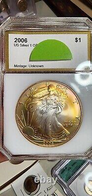 2006 PCI Toned American Silver Eagle Bullseye Monster. 999